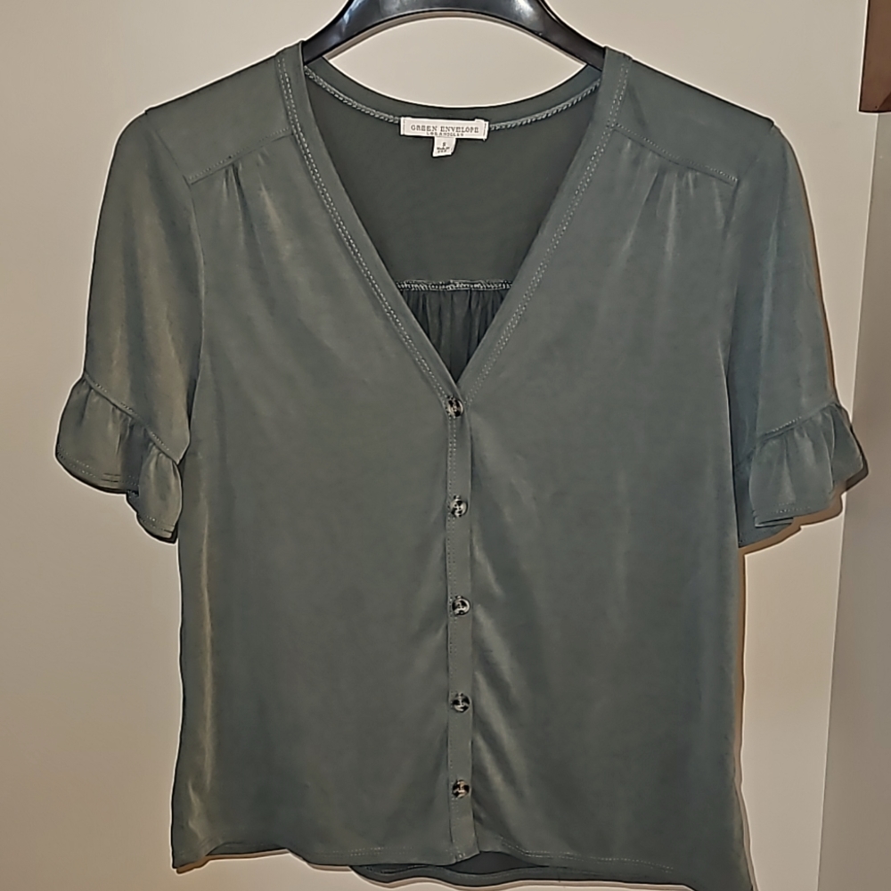 Green Envelope blouse